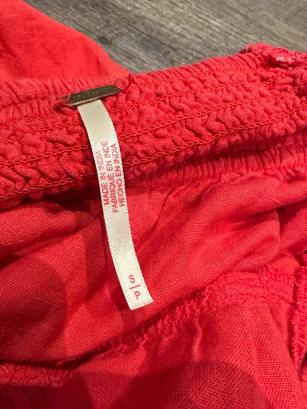 Free People | Cross of Sunlight Linen Blend Mini Dress with Pockets Red | Small - Picture 13 of 15